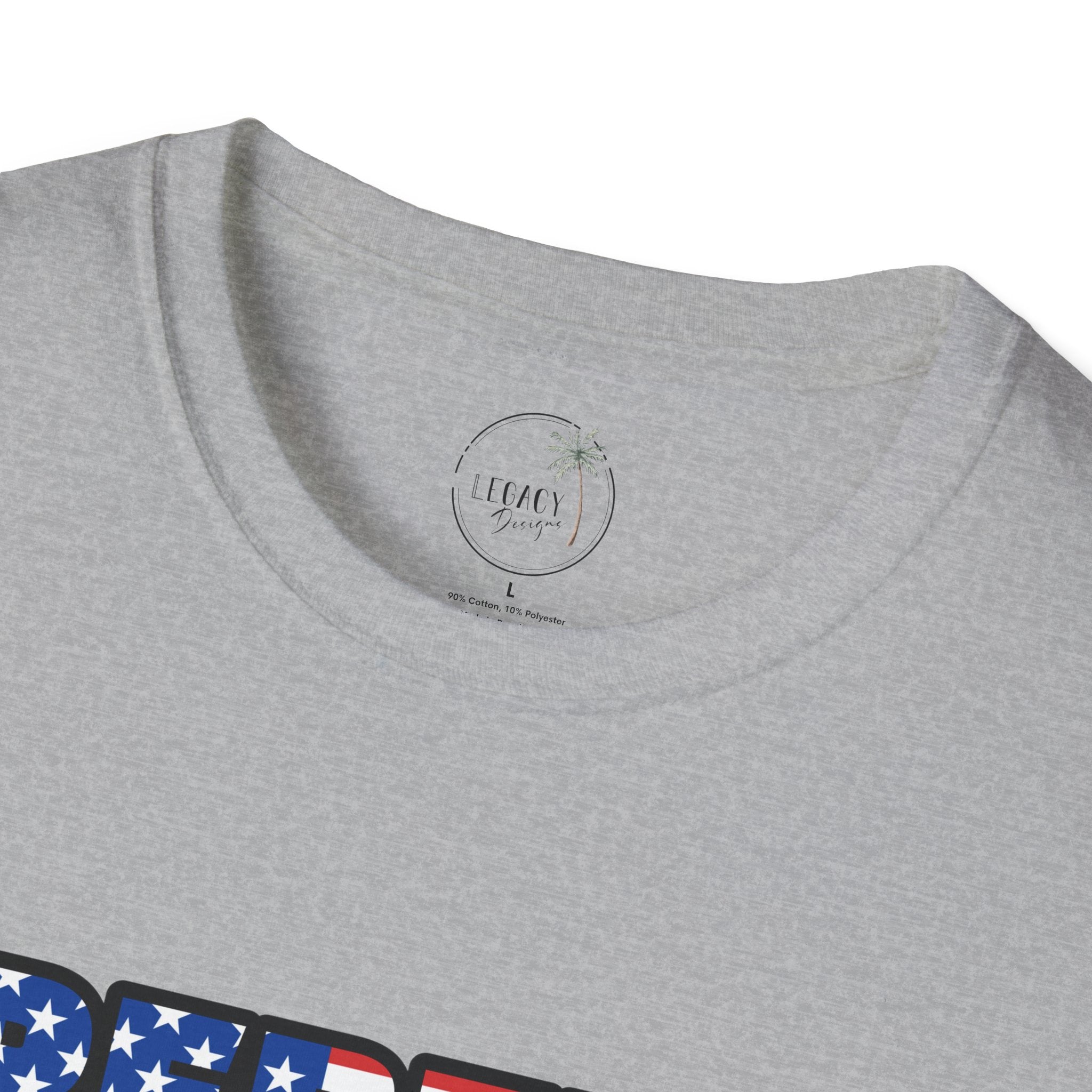 Rebels Baseball T-Shirt | Mascot Batter with American Flag Text