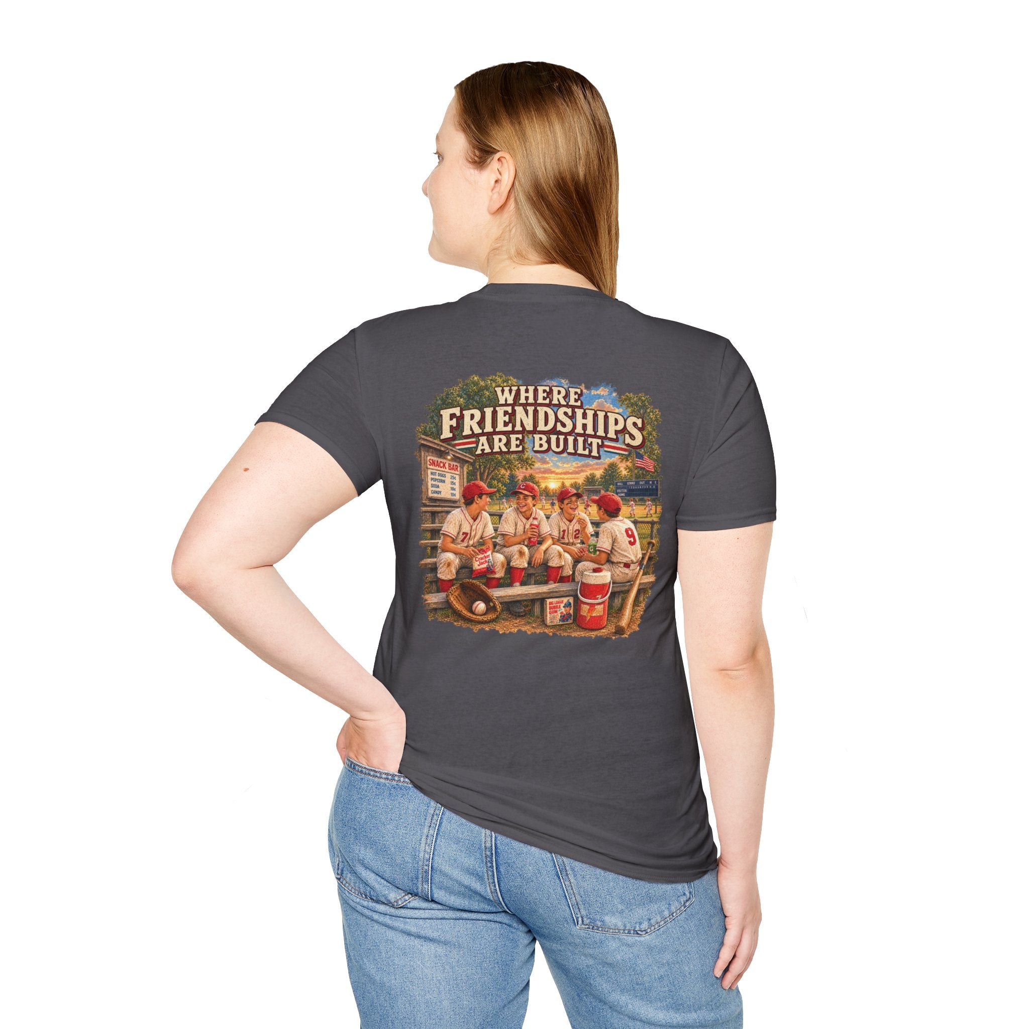 Vintage Baseball Nostalgia Shirt, Where Friendships Are Built Tee, Classic Baseball Fan Shirt, Game Day Graphic Tee, Sports Lover Gift