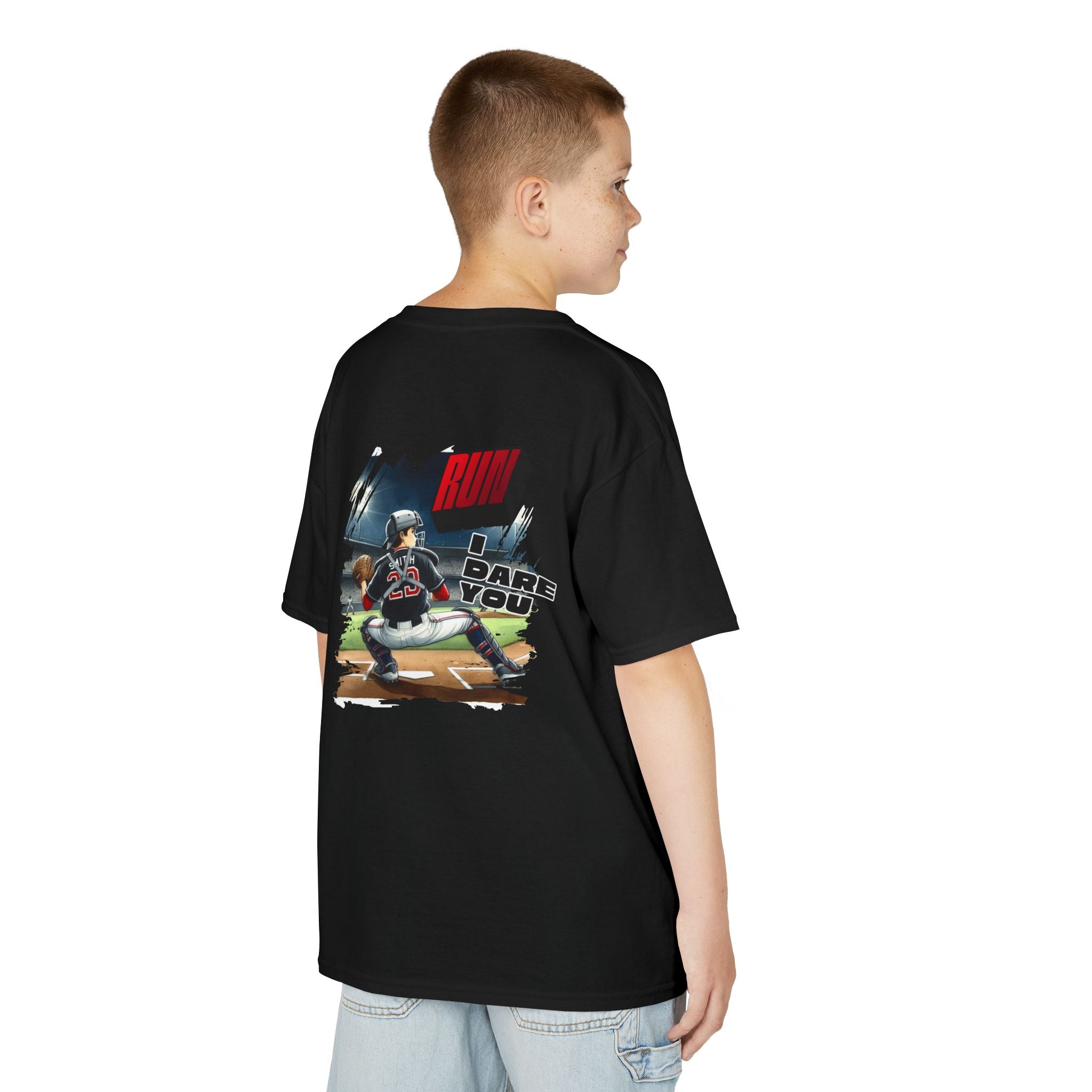 Baseball Catcher Kids Tee I Dare You Graphic tee