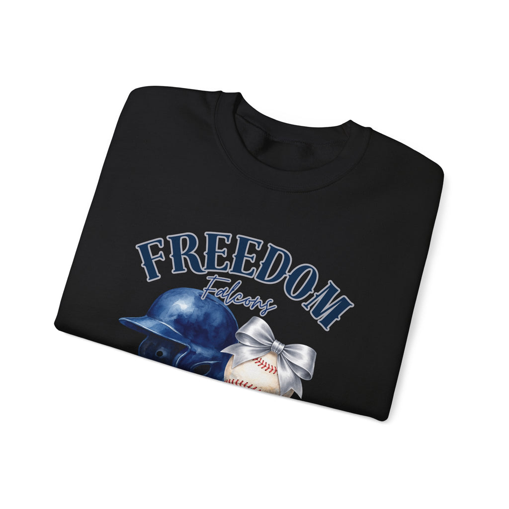 Freedom Baseball Crewneck Sweatshirt | Helmet and Baseball Graphic
