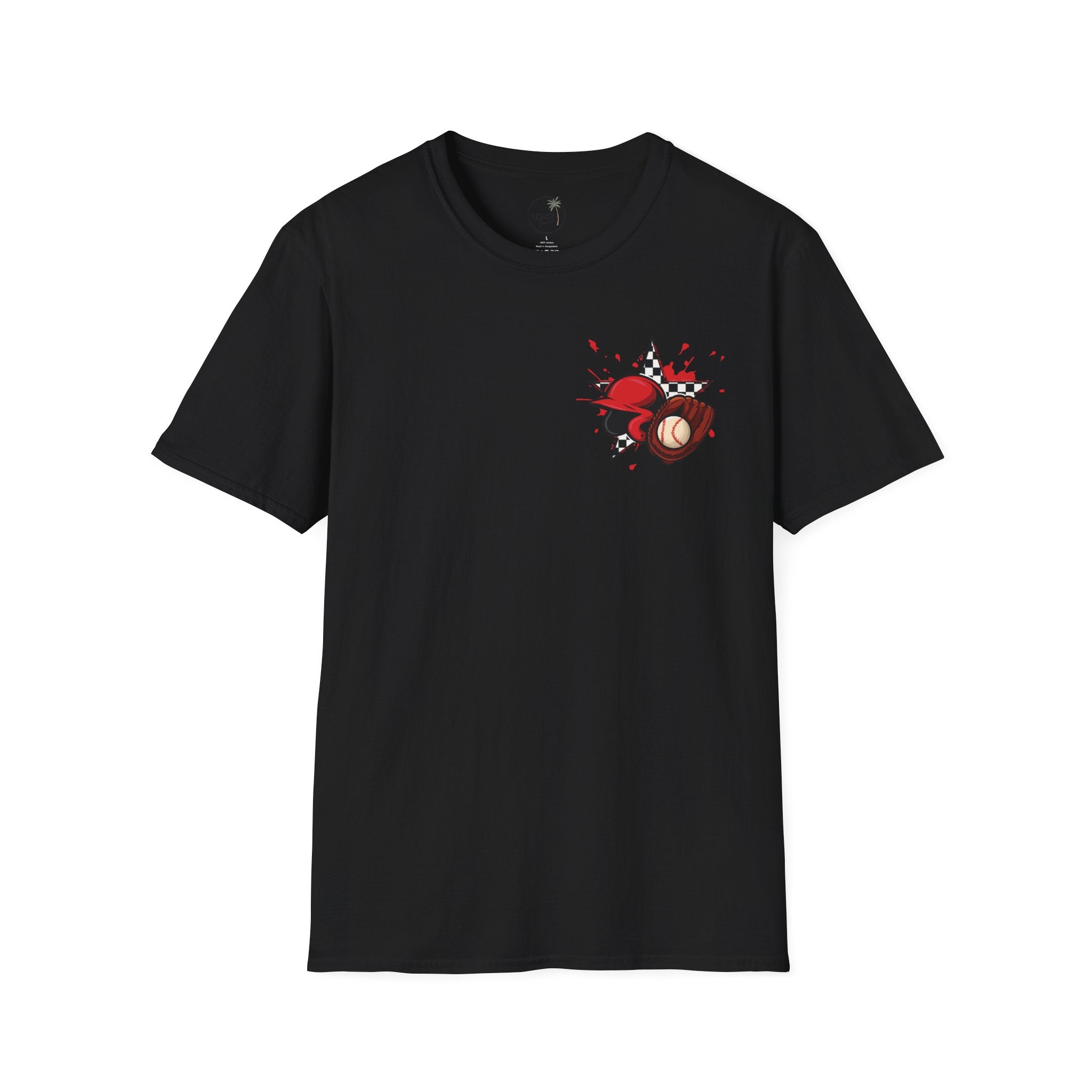 Run I Dare You' Back Graphic Baseball Runner T-Shirt Youth Player Illustration