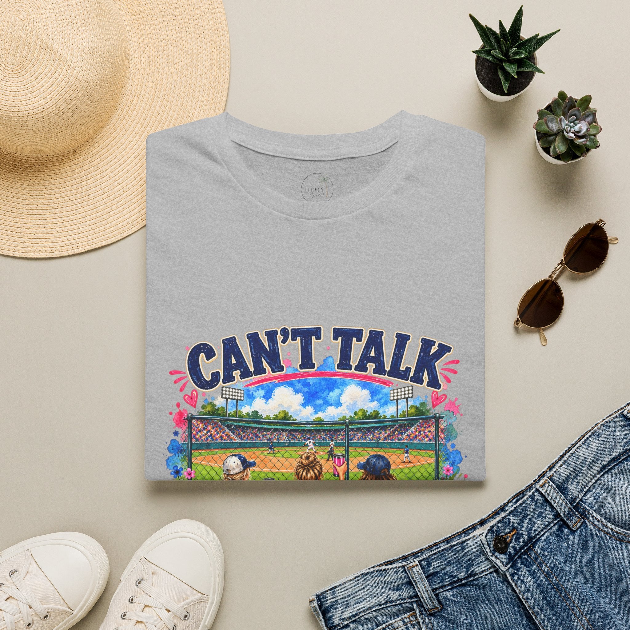 Can't Talk Game Changer T-Shirt | Baseball Field Dugout Design