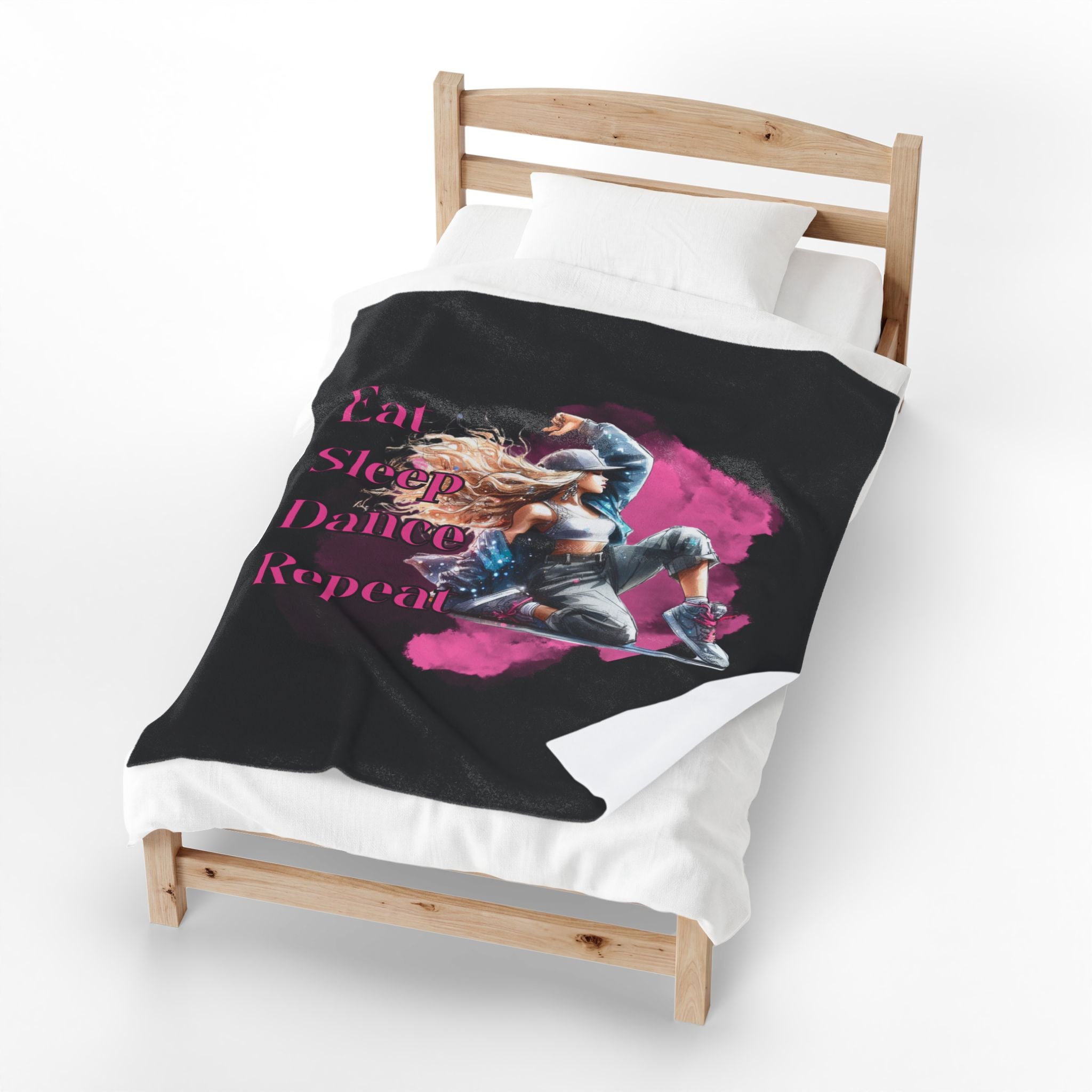 Dance-Themed Velveteen Plush Blanket, Cozy Throw for Dance Lovers, Perfect Gift for Birthdays and Dance Events, Dance lover Stylish Comfort
