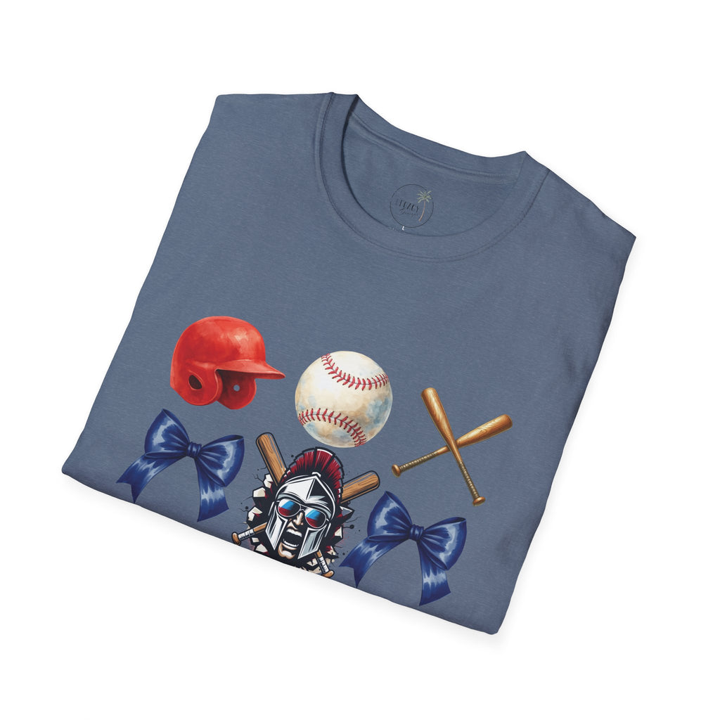 Spartan Baseball Helmet and Gear T-Shirt | Baseball bats, balls, catcher mask, bows