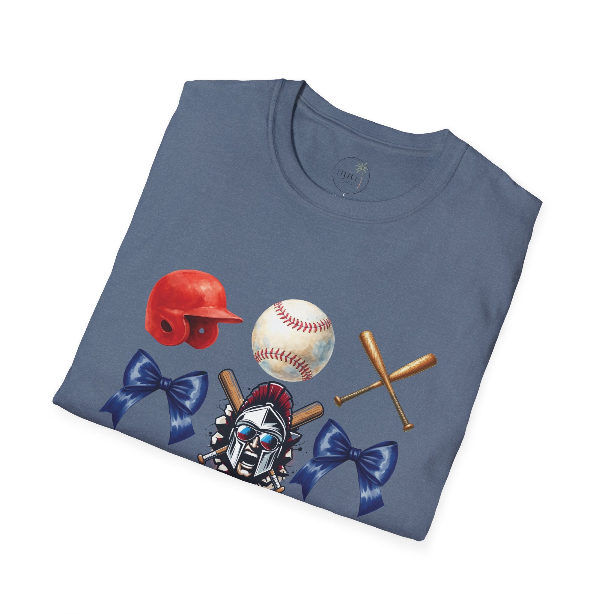 Spartan Baseball Helmet and Gear T-Shirt | Baseball bats, balls, catcher mask, bows