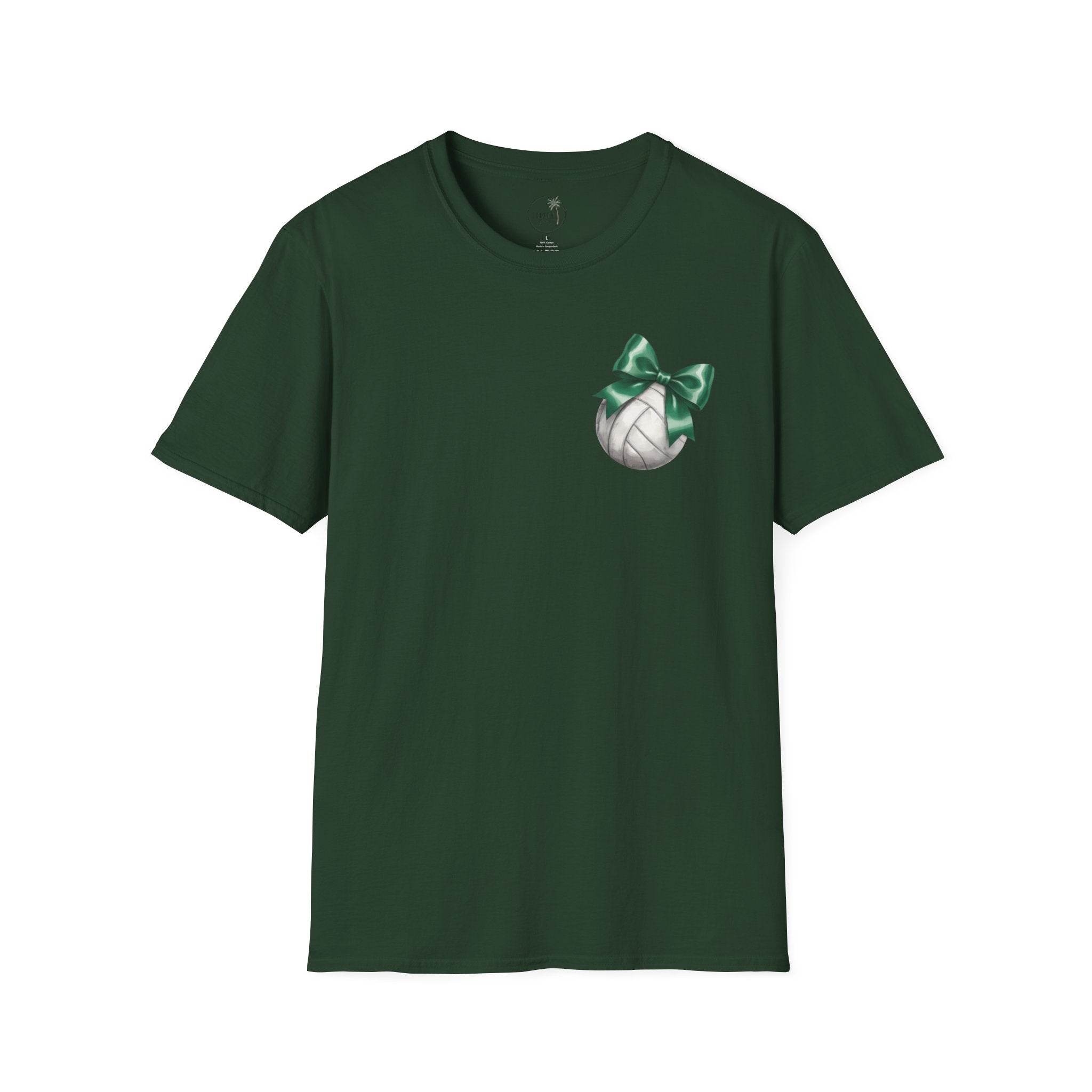 Green Bow Volleyball Falcons T-Shirt | Sports Team Spirit