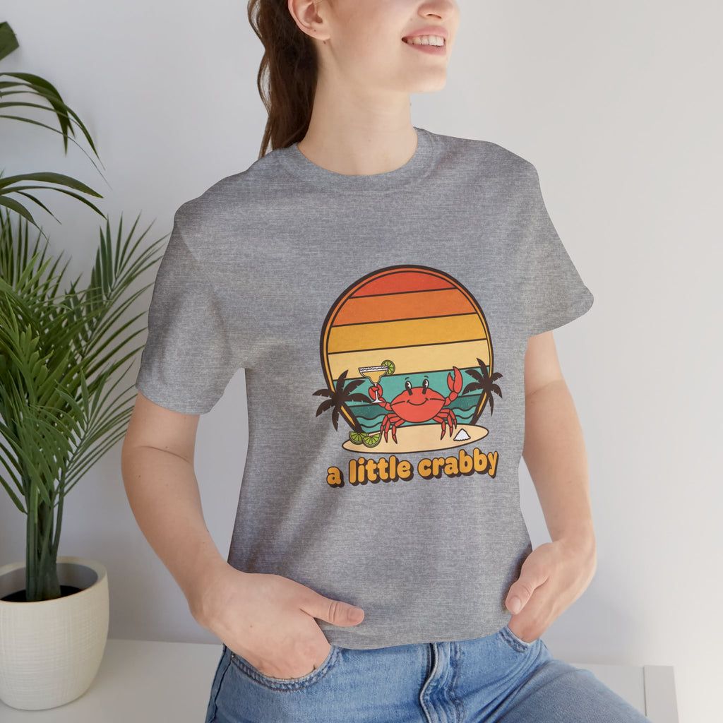 A Little Crabby Crab Sunset T-Shirt | Beach Palm Illustration