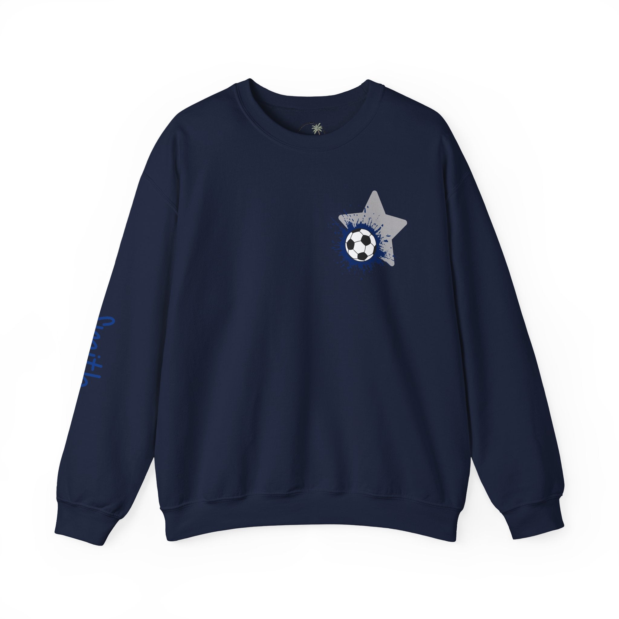 Freedom Falcons Soccer Player Crewneck Sweatshirt | My Favorite Player Back Print