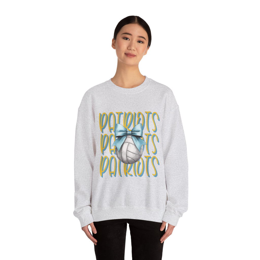 Heritage Patriots Volleyball Bow Crewneck Sweatshirt | Team Fan Apparel