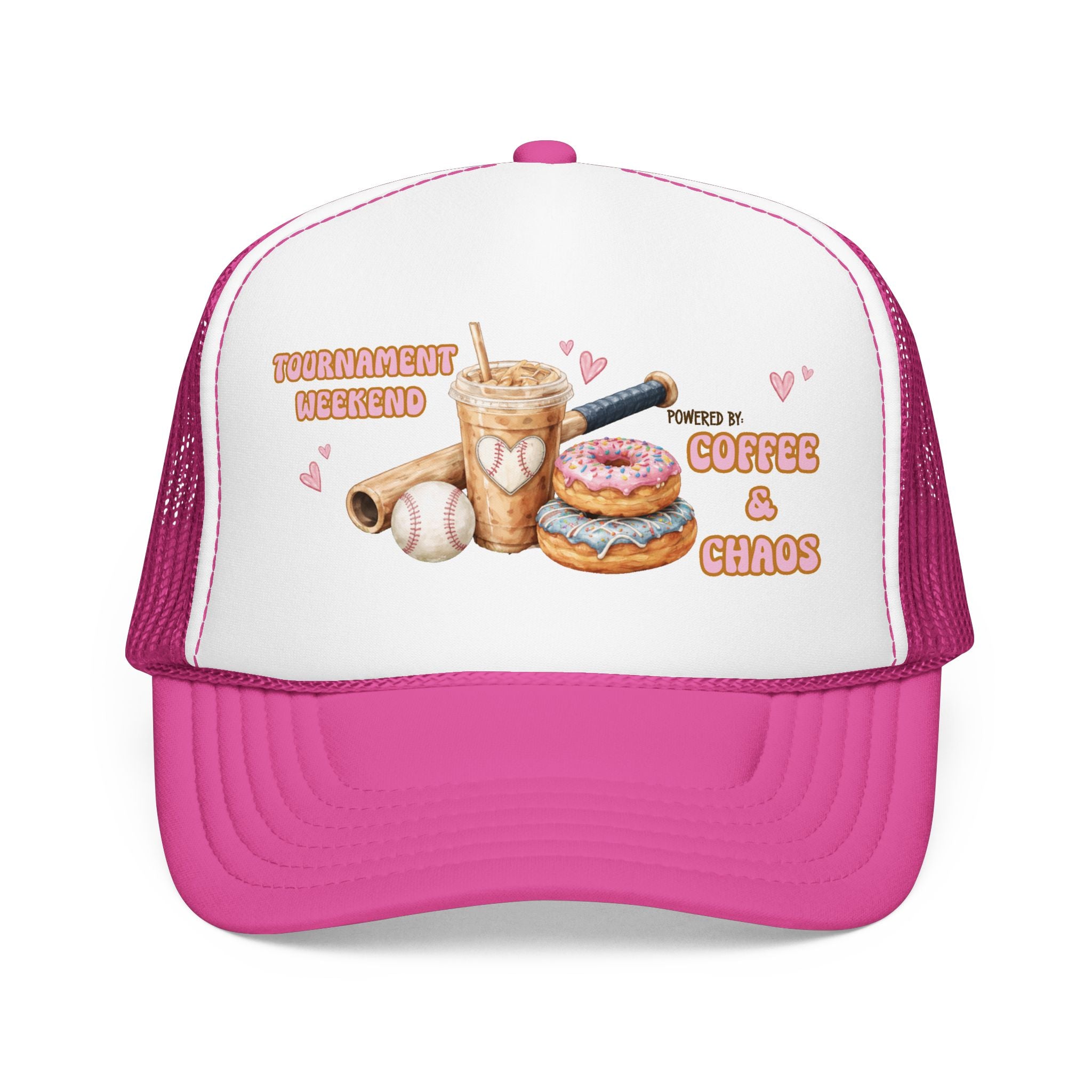 Tournament Weekend Trucker Hat — "Fueled by Coffee & Chaos" Baseball Cap