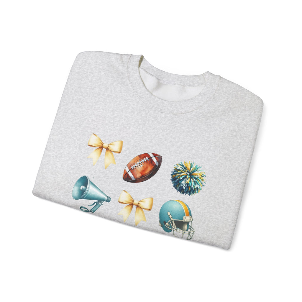 Football Cheer Icons Sweatshirt | Helmet, Pom-Poms, Megaphone