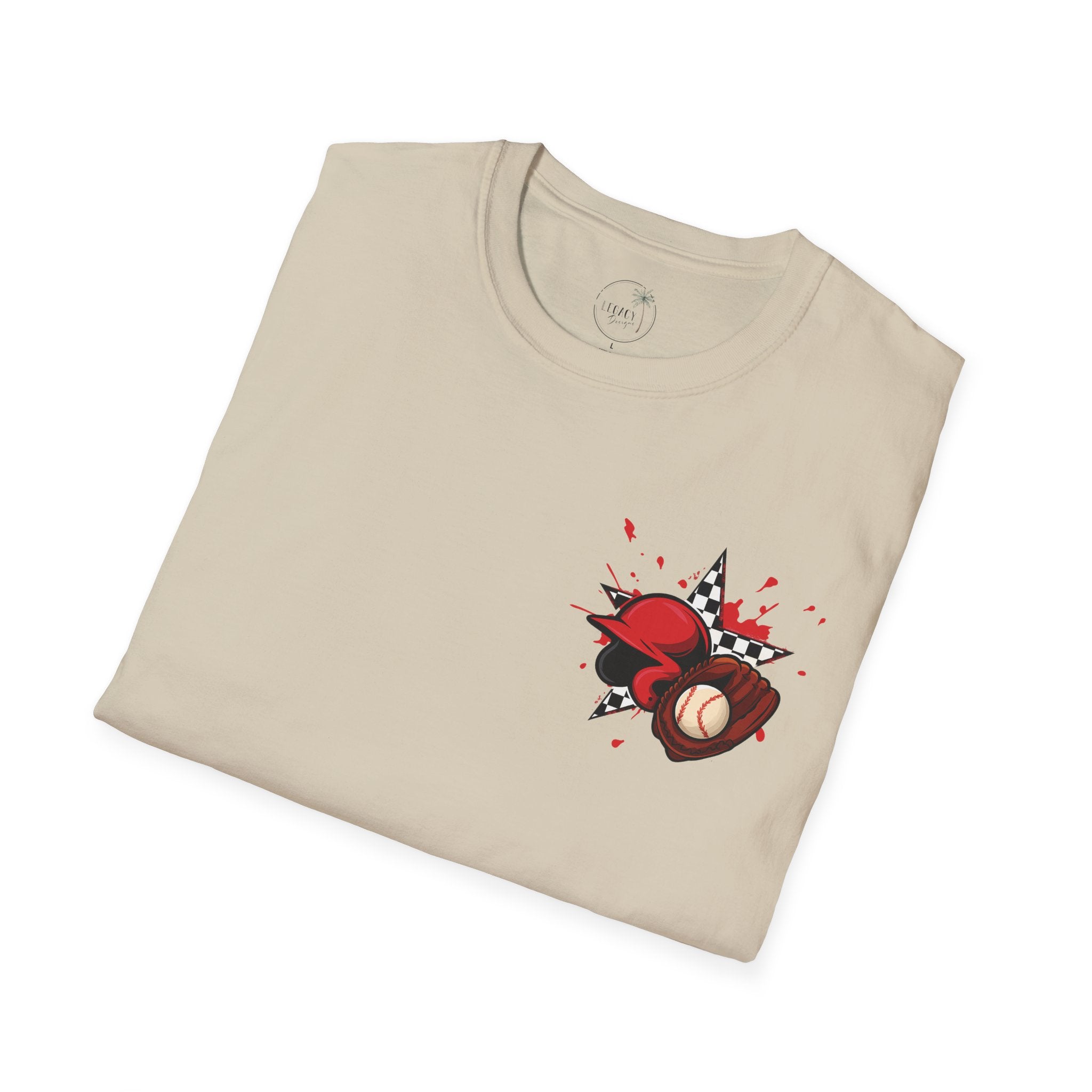 Run I Dare You' Back Graphic Baseball Runner T-Shirt Youth Player Illustration