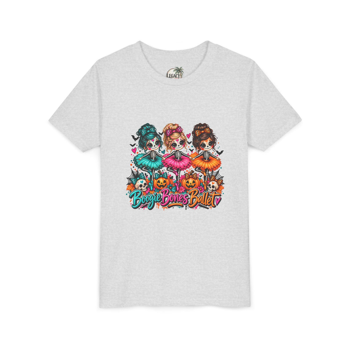 Boogie Bones Ballet Halloween T-Shirt | Cute Skeleton Ballerina Tee for Kids | Girls Fall Outfit | Spooky Season Shirt