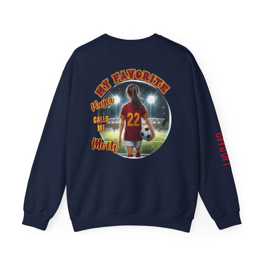 Liberty Soccer Player Crewneck Sweatshirt | My Favorite Player Back Print