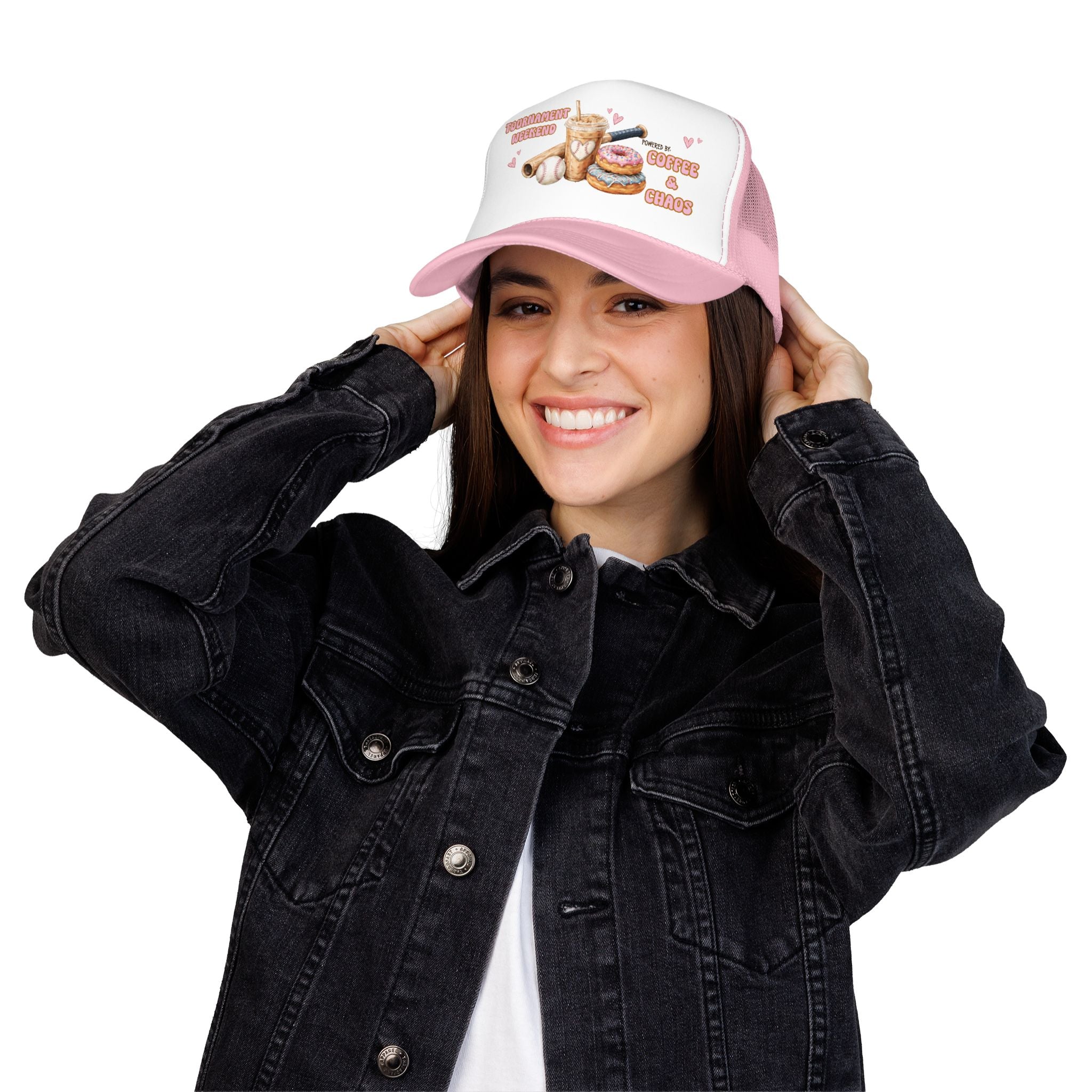 Tournament Weekend Trucker Hat — "Fueled by Coffee & Chaos" Baseball Cap