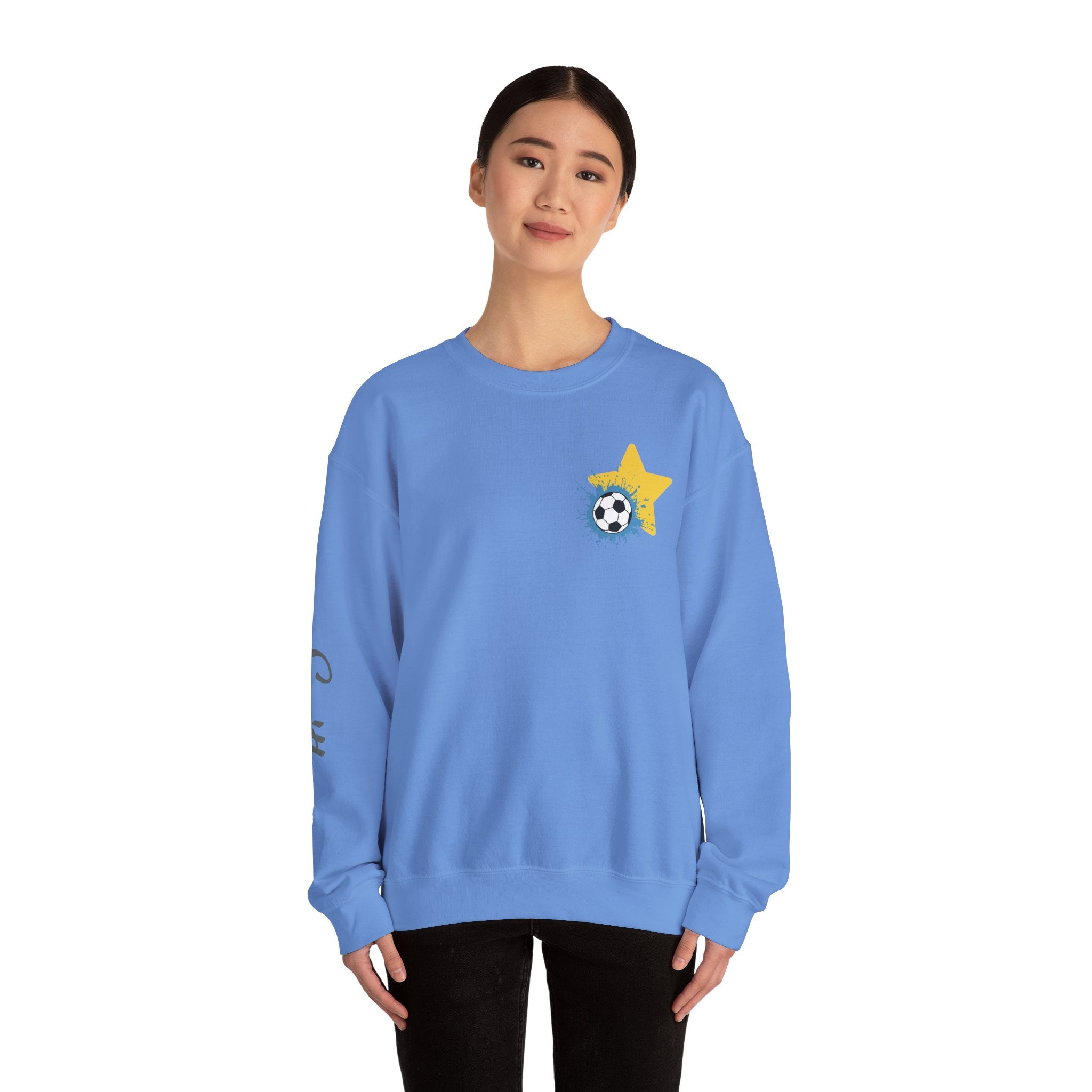 Heritage Patriots Soccer Player Graphic Sweatshirt | My Favorite Player Calls Me Mom, Custom Name Option