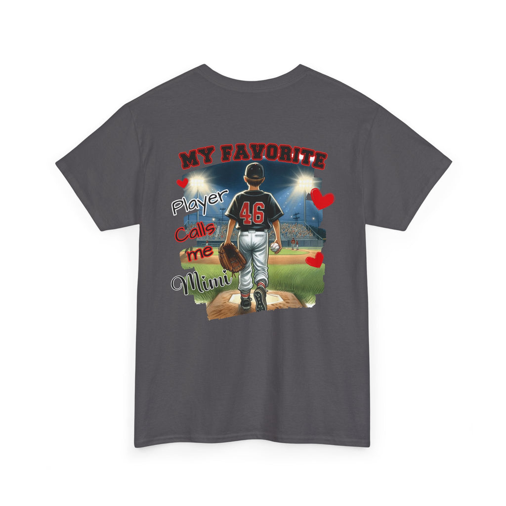 Baseball MIMI Tee - My Favorite Player Calls Me MIMI Gift for Sports Lovers, Family Support Tee