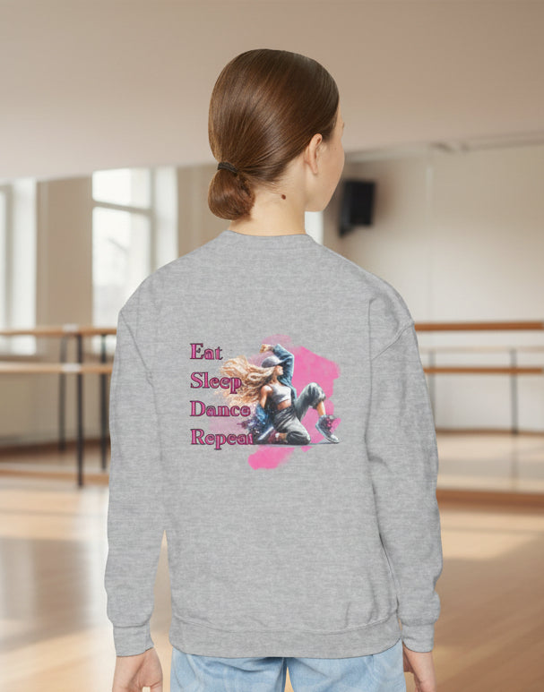 Custom Youth Dance Lovers Crewneck , Personalized Gift for Kids, Dance Sweatshirt, Fun Fashion for Youth, Kids' Activewear