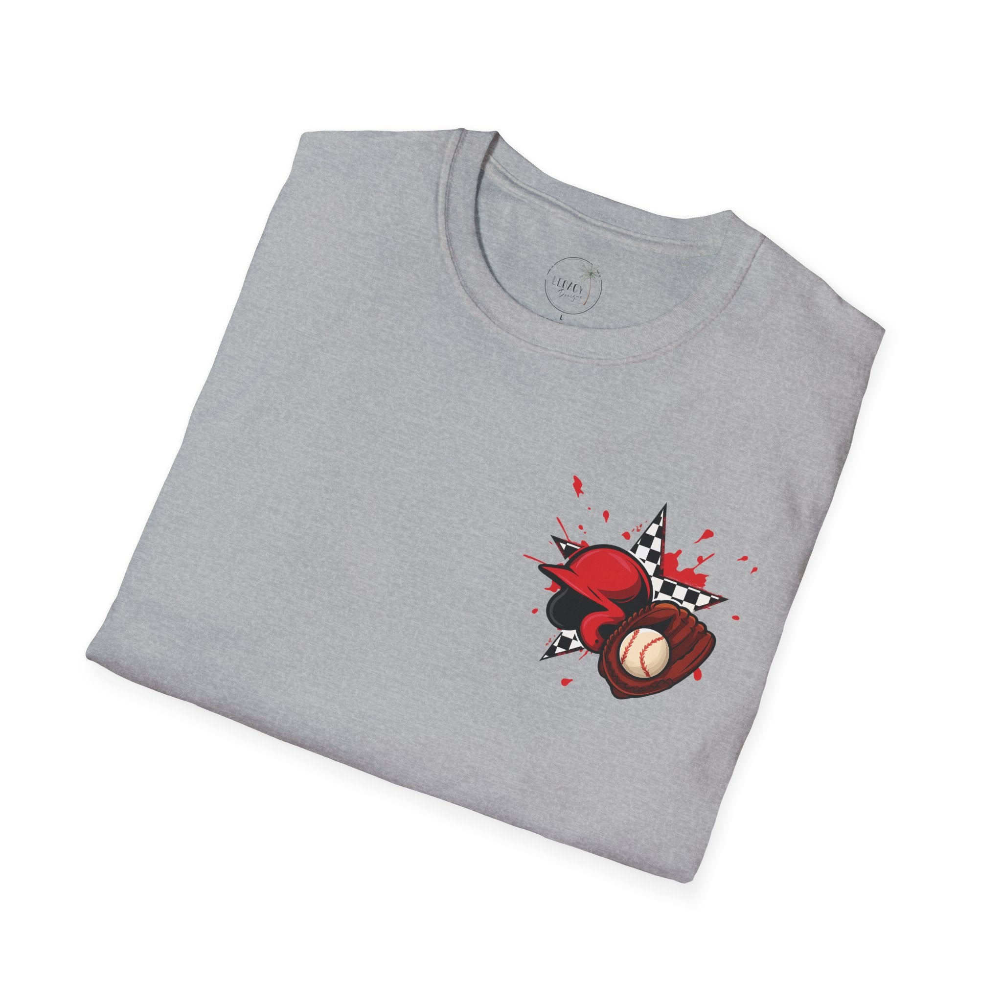 Run I Dare You' Back Graphic Baseball Runner T-Shirt Youth Player Illustration