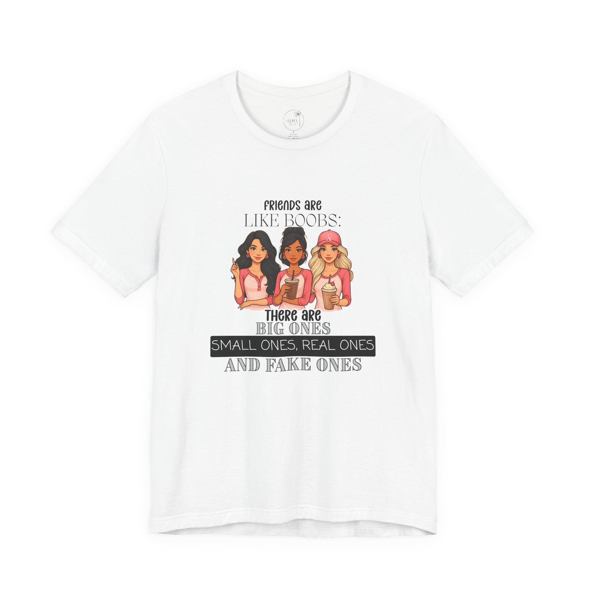 Funny Friends Are Like Boobs T-Shirt  Womens Graphic Tee, Best Friend Gift, Girls Trip Shirt, Humor Tee