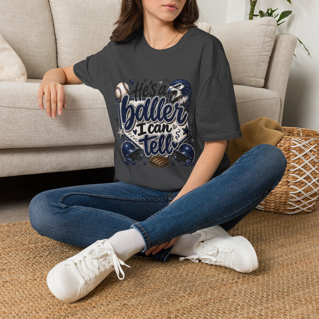 Falcon Baseball 'He's a Baller I Can Tell' T‑Shirt