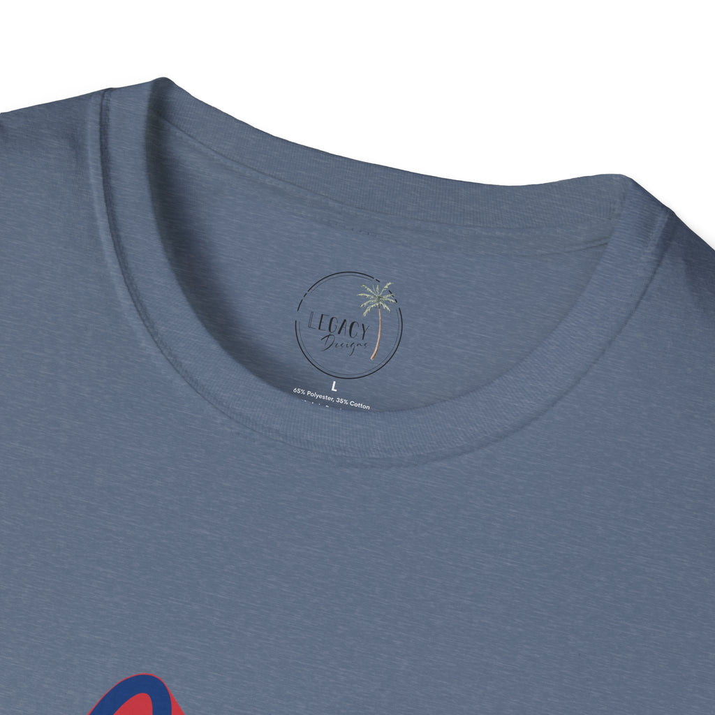 Eagles Soccer Ball Graphic T-Shirt | Red Blue Script