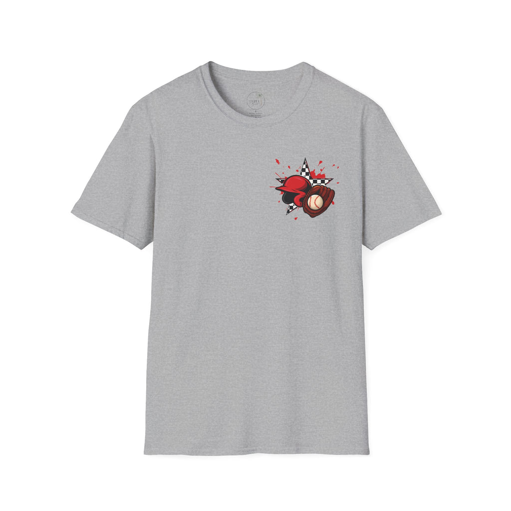 Run I Dare You' Back Graphic Baseball Runner T-Shirt Youth Player Illustration
