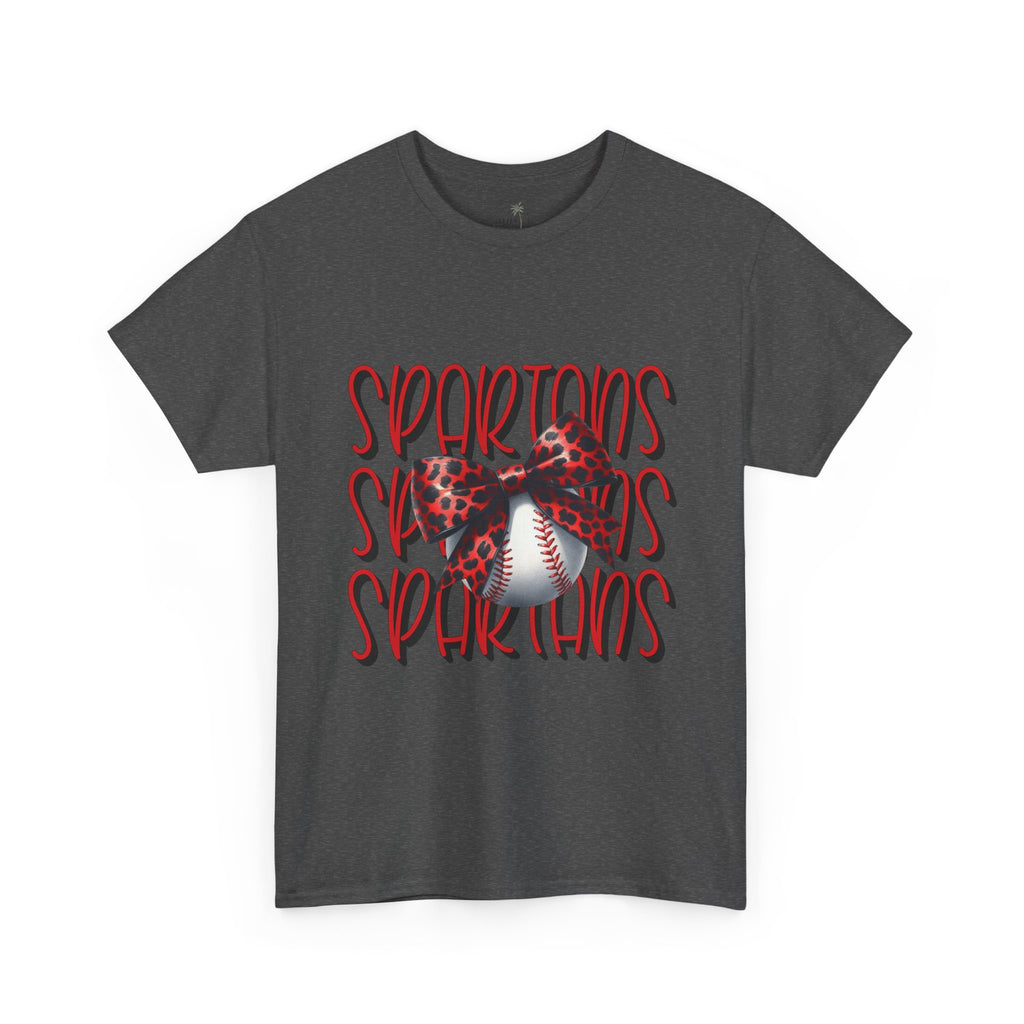 Spartans Baseball Tee | Leopard Bow Baseball Graphic