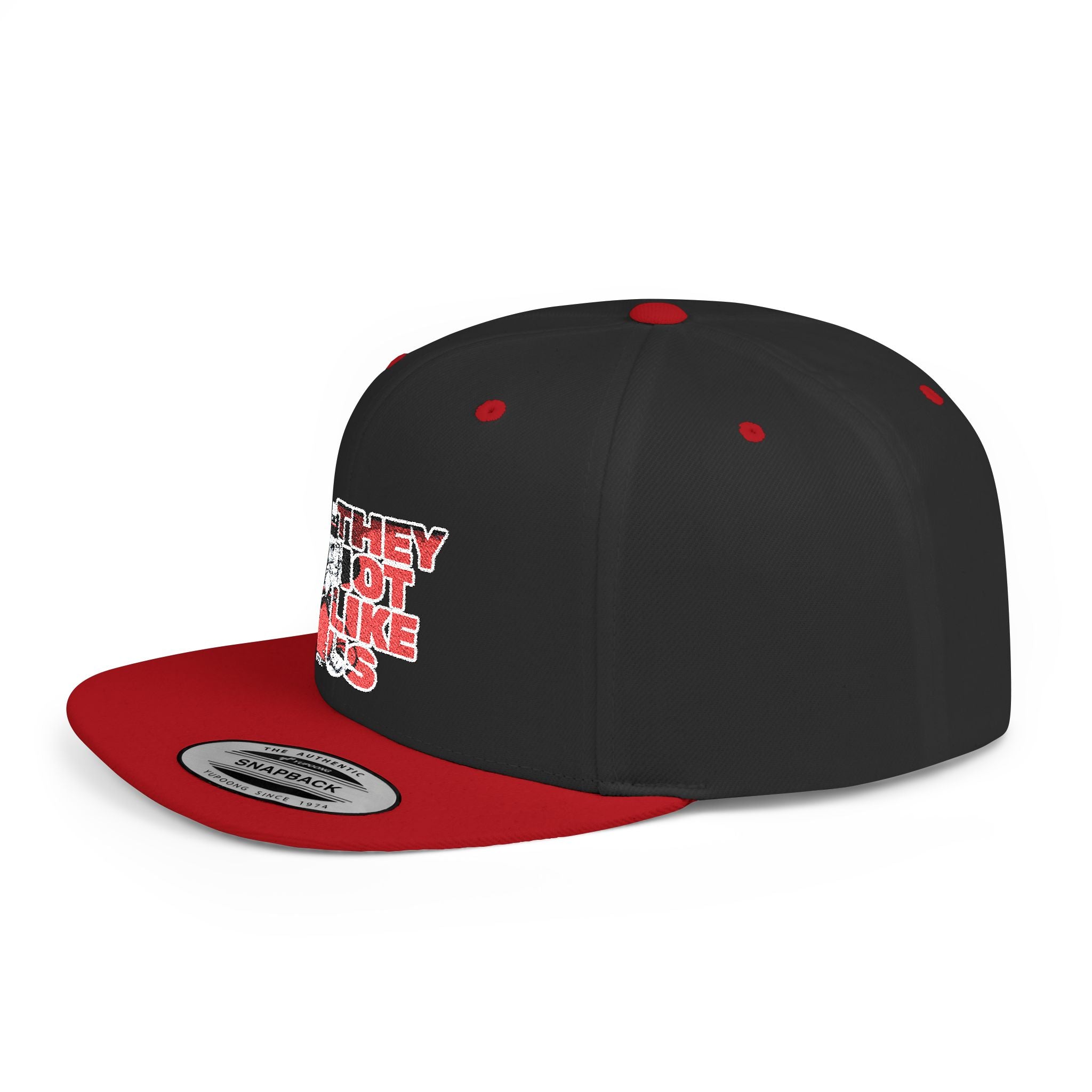 Rebel-They Not Like Us Flat Bill Snapback Hat, Team Spirit Cap, Gift for sports Mom/Dad, Game Day Accessory,