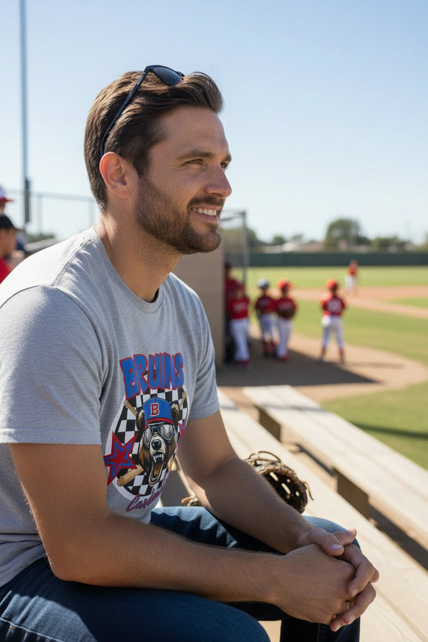 Bruins Baseball Graphic T-Shirt | Racing Flag, Baseball Bats