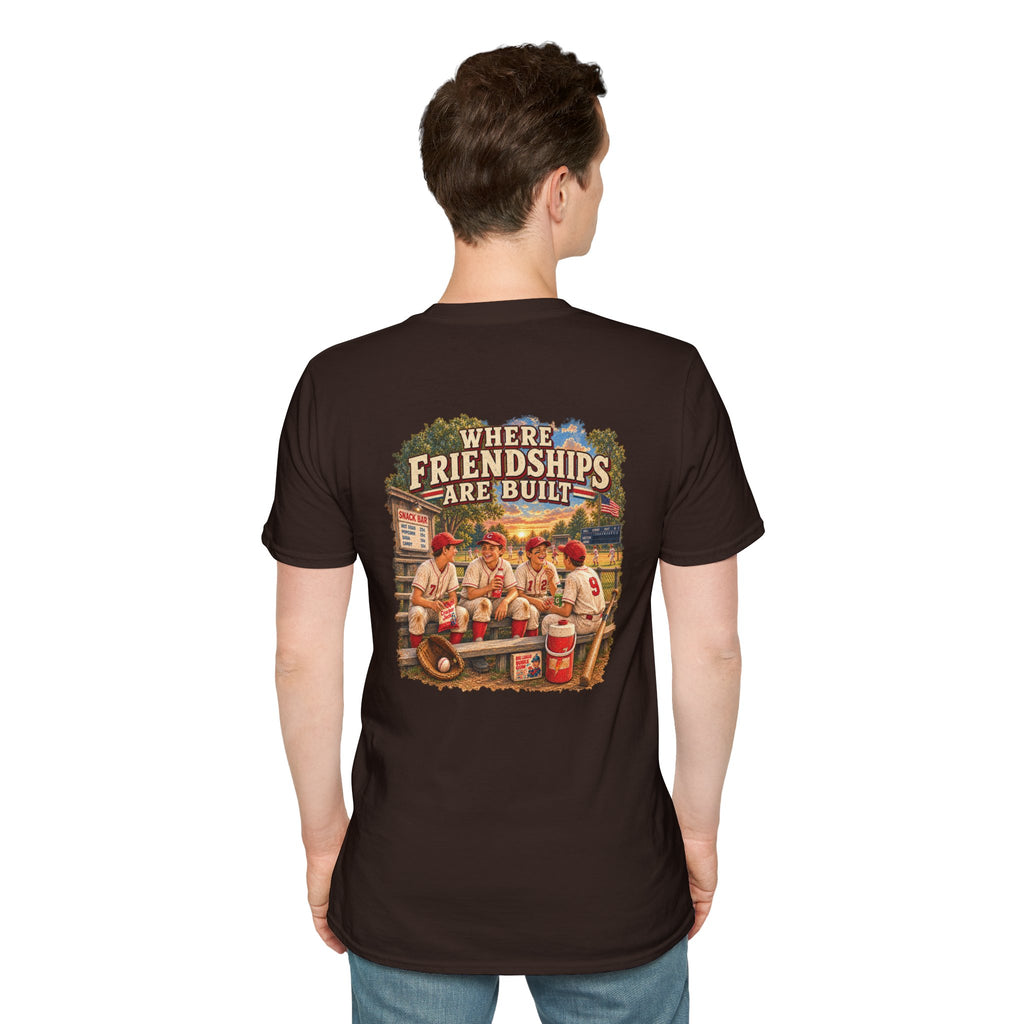 Vintage Baseball Nostalgia Shirt, Where Friendships Are Built Tee, Classic Baseball Fan Shirt, Game Day Graphic Tee, Sports Lover Gift