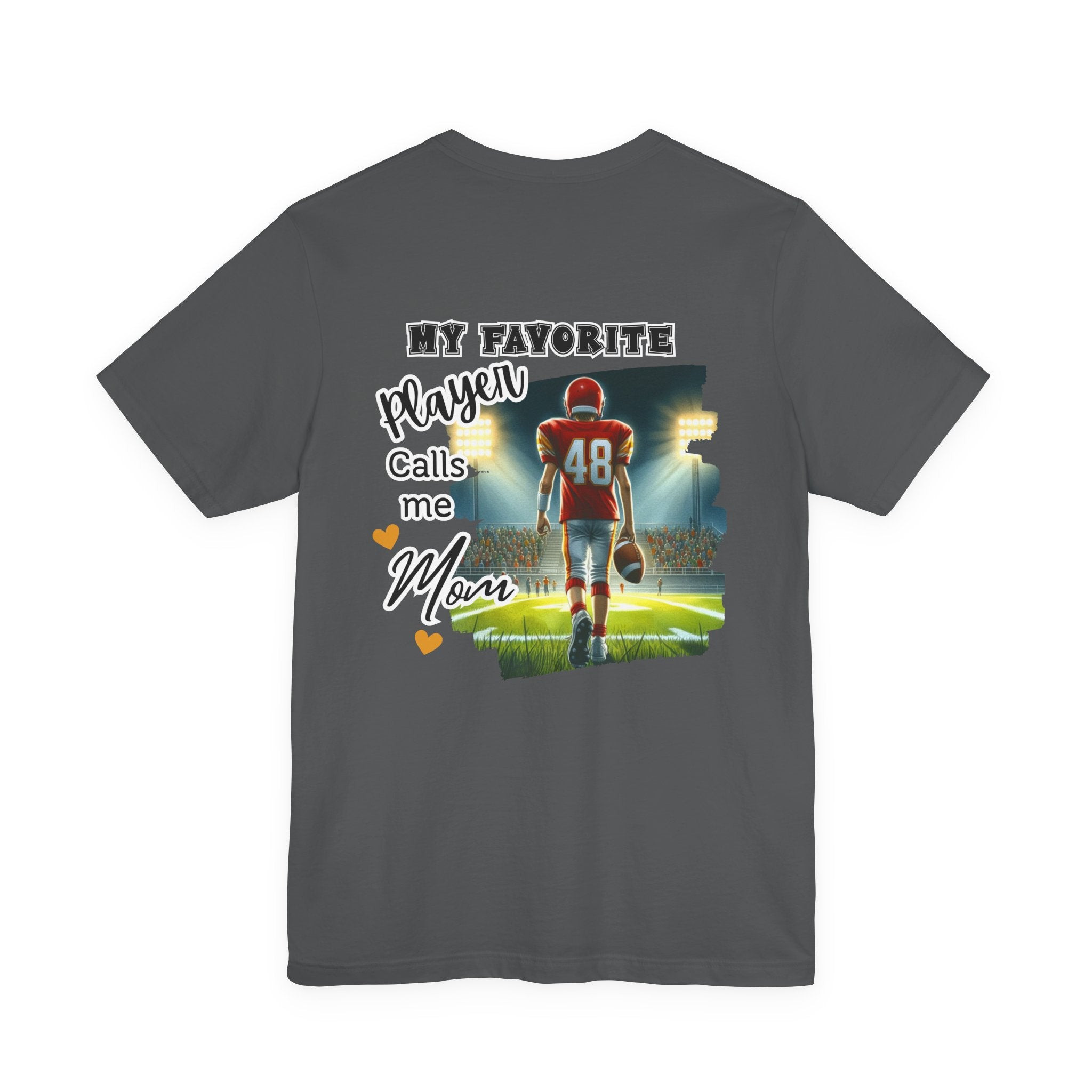 My Favorite Player Calls Me Mom Football T-Shirt | Proud Football Mom Tee | Game Day Shirt for Moms | Sports Mom Gift
