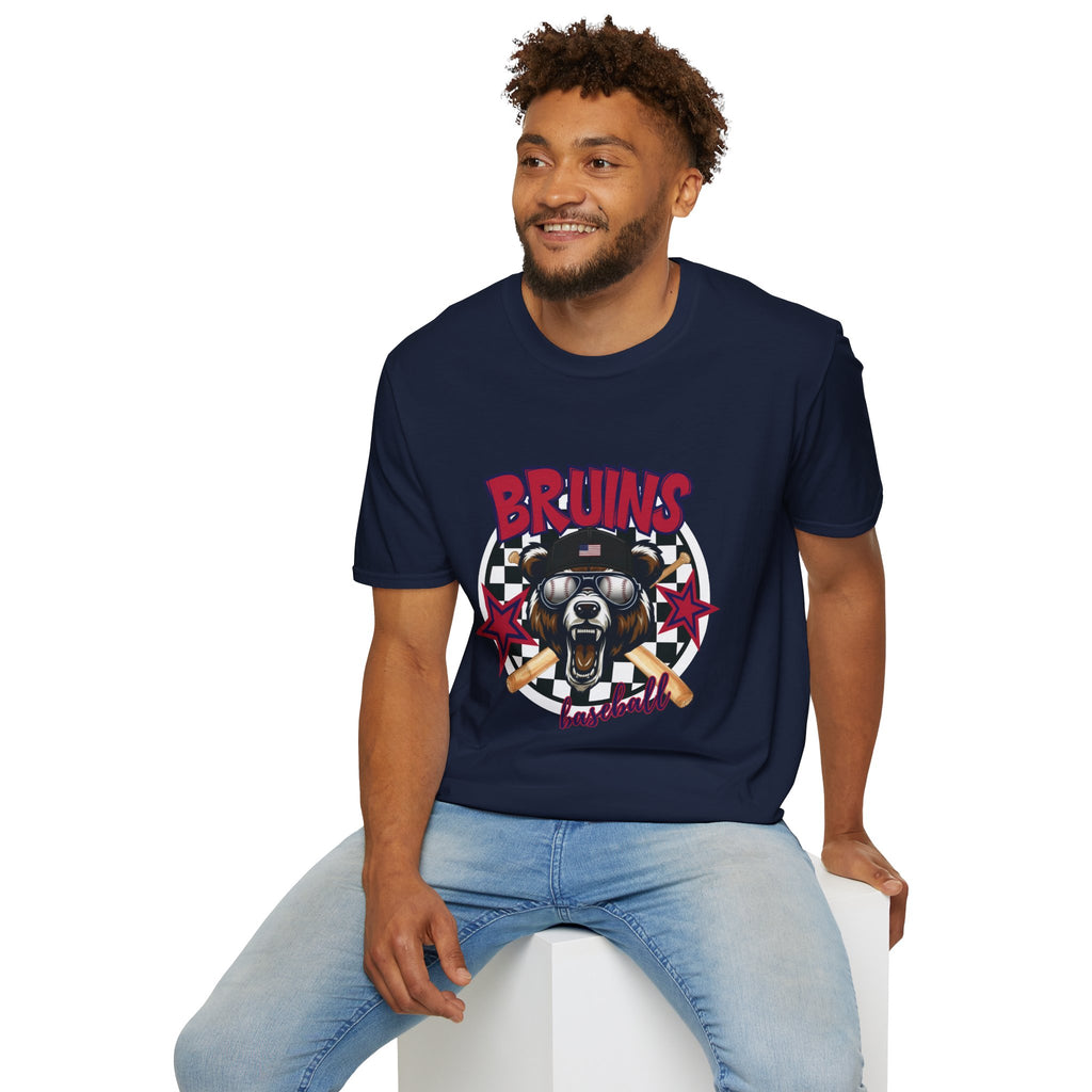 Bruins Baseball Bear T-Shirt | Vintage Helmet, Crossed Bats