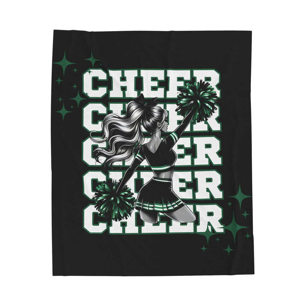 Cheerleader Plush Blanket | Soft Throw for Team Spirit, Cheering Events, Sports Gifts, Comp Cheer, Cozy Throw