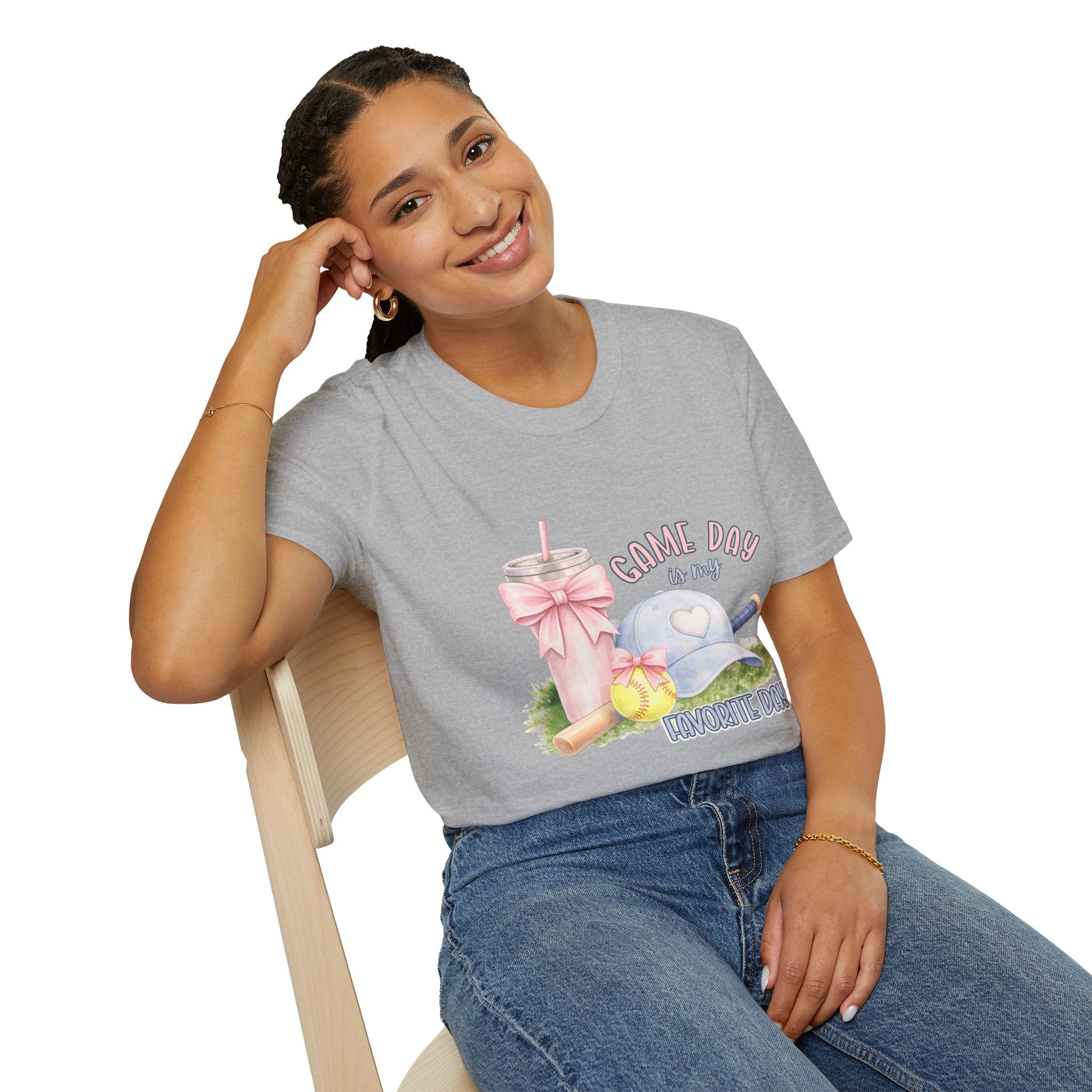 Softball Game Day is my Favorite T-Shirt | Baseball Cap, Cute Sports Design