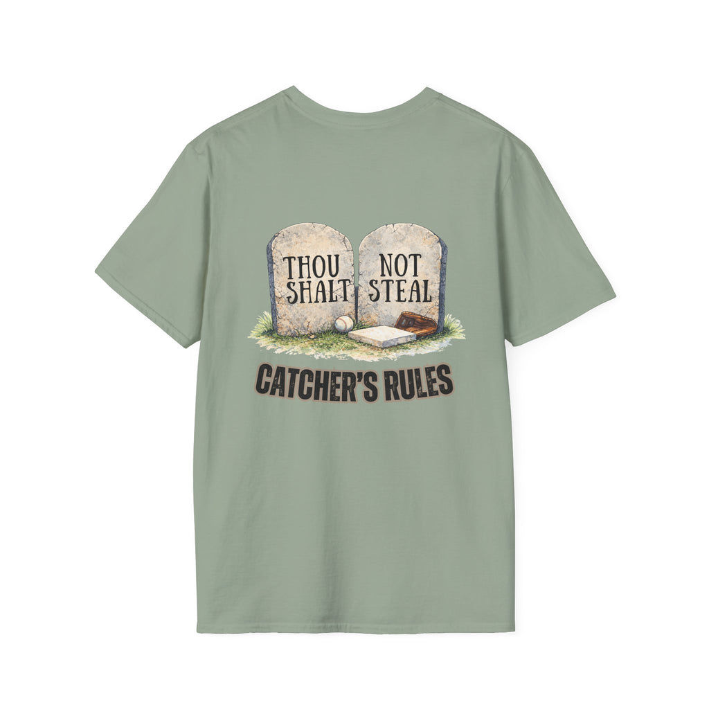Thou Shalt Not Steal T-Shirt | Stone Tablets, Humor, Back Graphic