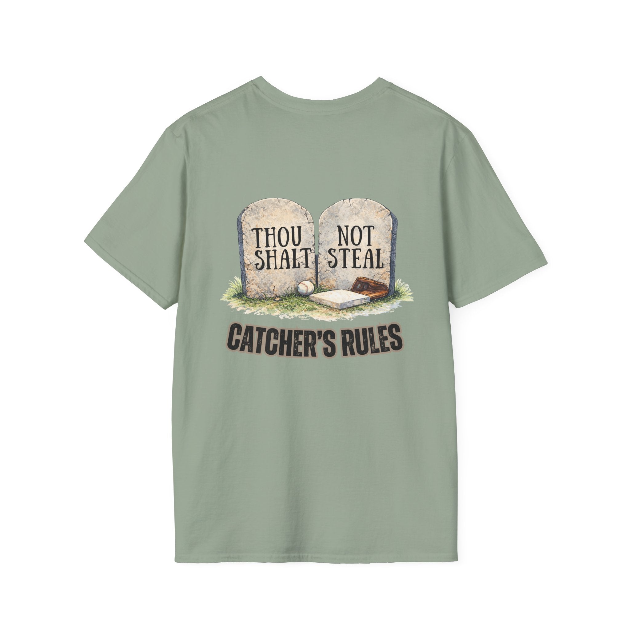 Thou Shalt Not Steal T-Shirt | Stone Tablets, Humor, Back Graphic