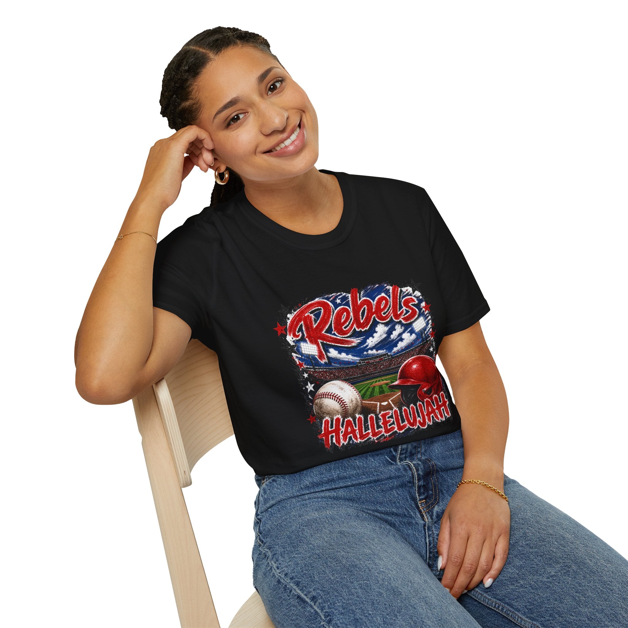 Rebels Baseball Graphic T-Shirt — 'Hallelujah' Team Spirit Tee