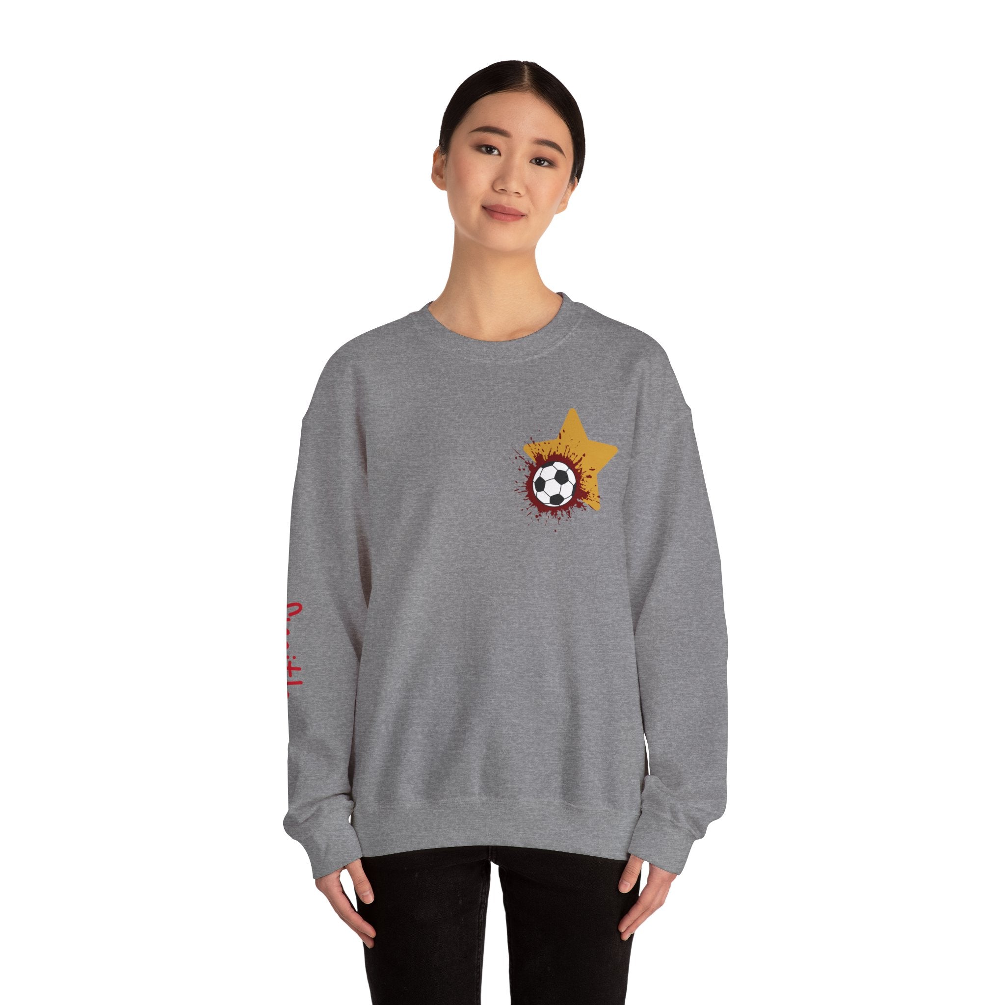 Liberty Soccer Player Crewneck Sweatshirt | My Favorite Player Back Print