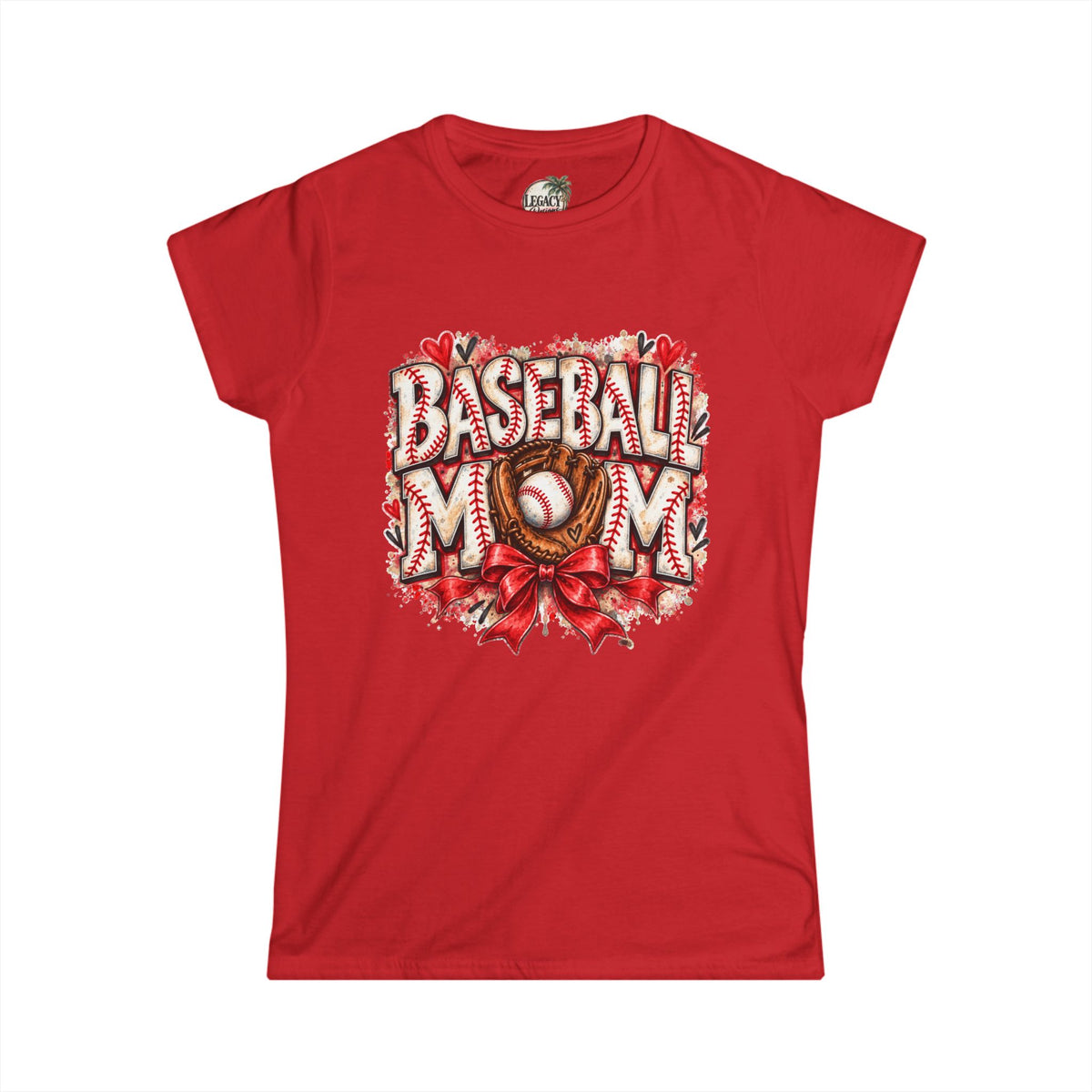 Baseball Mom tee | Women's baseball mom shirt, softball glove graphic