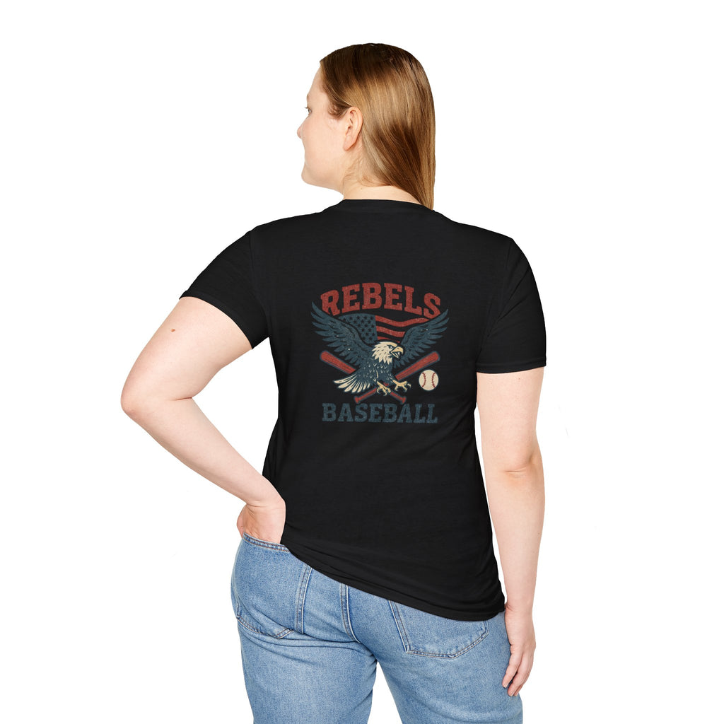 Rebels Eagle Baseball T-Shirt | Vintage Sports Team Shirt