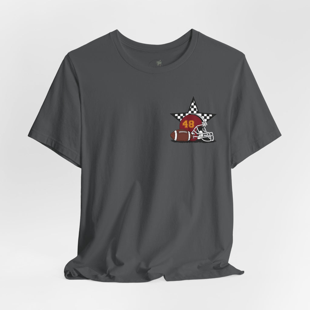 My Favorite Player Calls Me Mom Football T-Shirt | Proud Football Mom Tee | Game Day Shirt for Moms | Sports Mom Gift