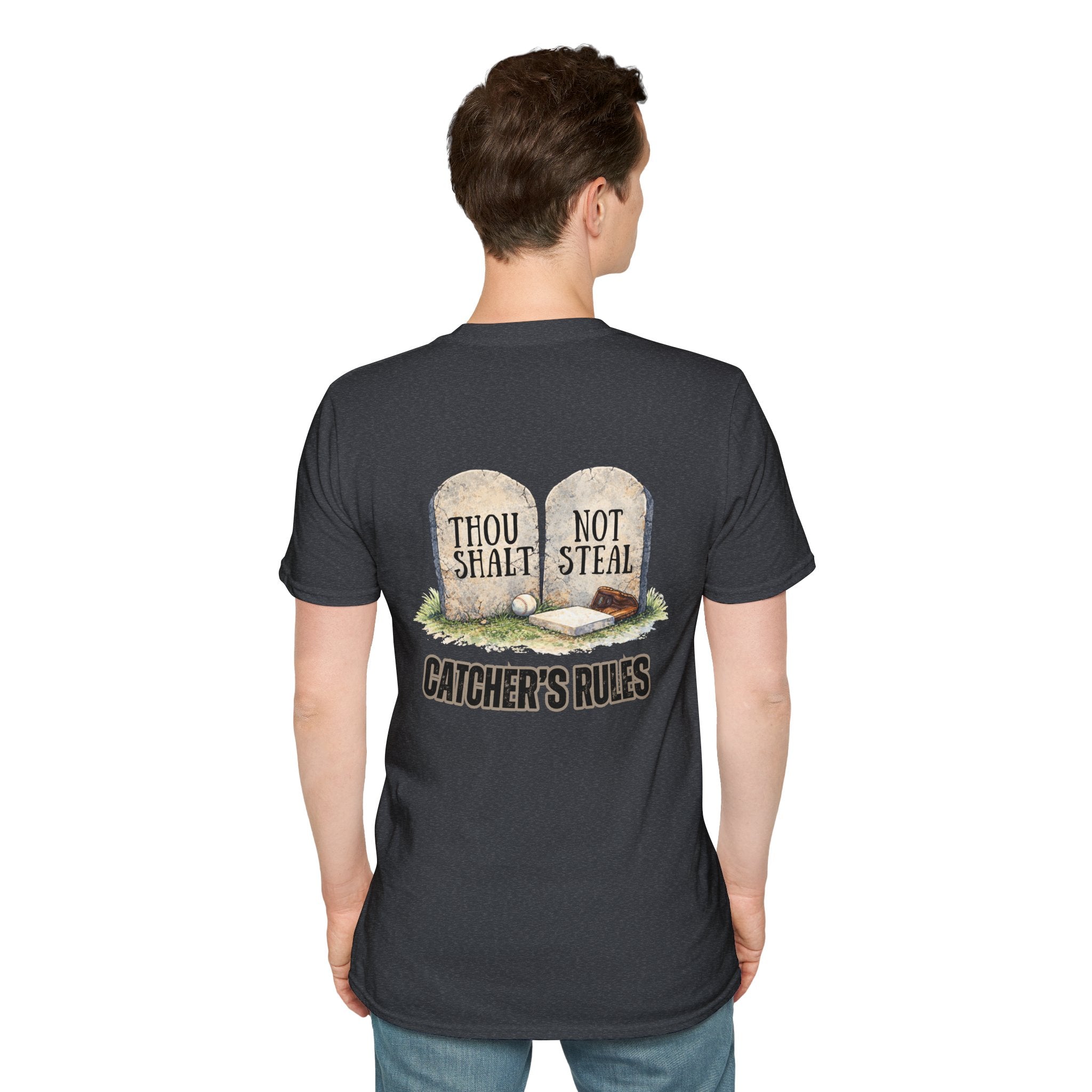 Thou Shalt Not Steal T-Shirt | Stone Tablets, Humor, Back Graphic