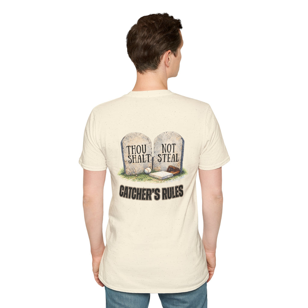 Thou Shalt Not Steal T-Shirt | Stone Tablets, Humor, Back Graphic