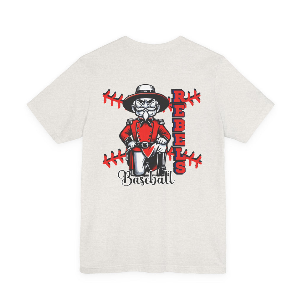 Rebel Baseball Tee, Unisex Short Sleeve Shirt, Graphic T-Shirt, Sporty Apparel, Casual Wear, Gift for Fans