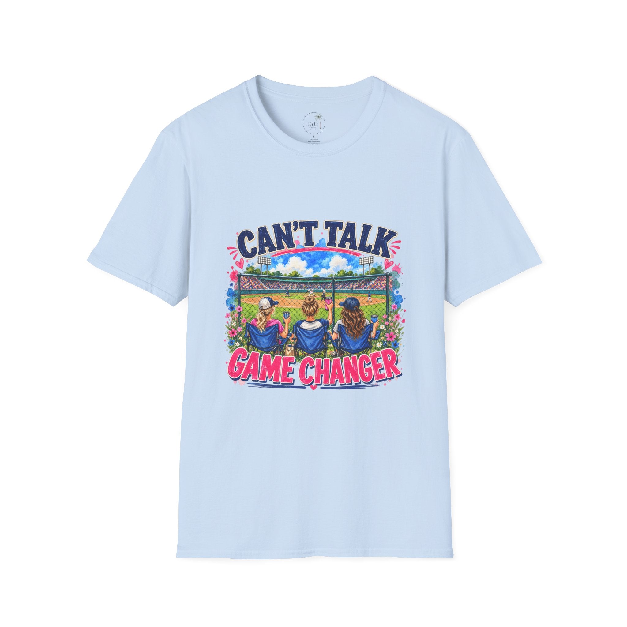 Can't Talk Game Changer T-Shirt | Baseball Field Dugout Design
