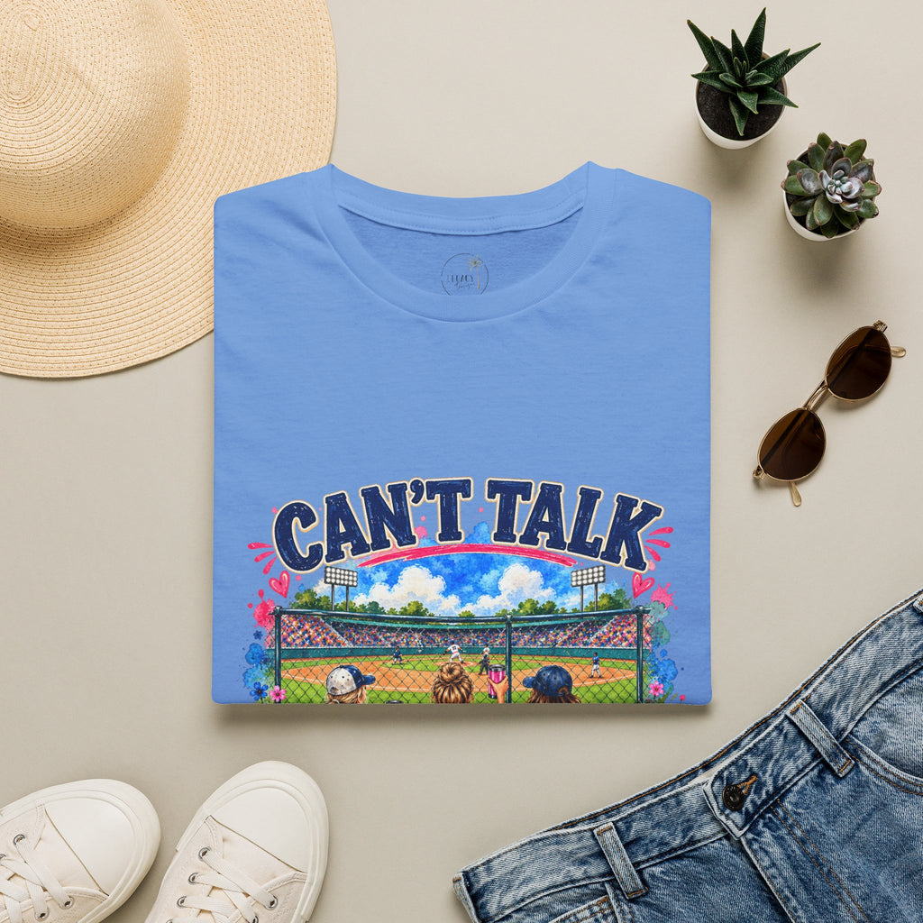 Can't Talk Game Changer T-Shirt | Baseball Field Dugout Design