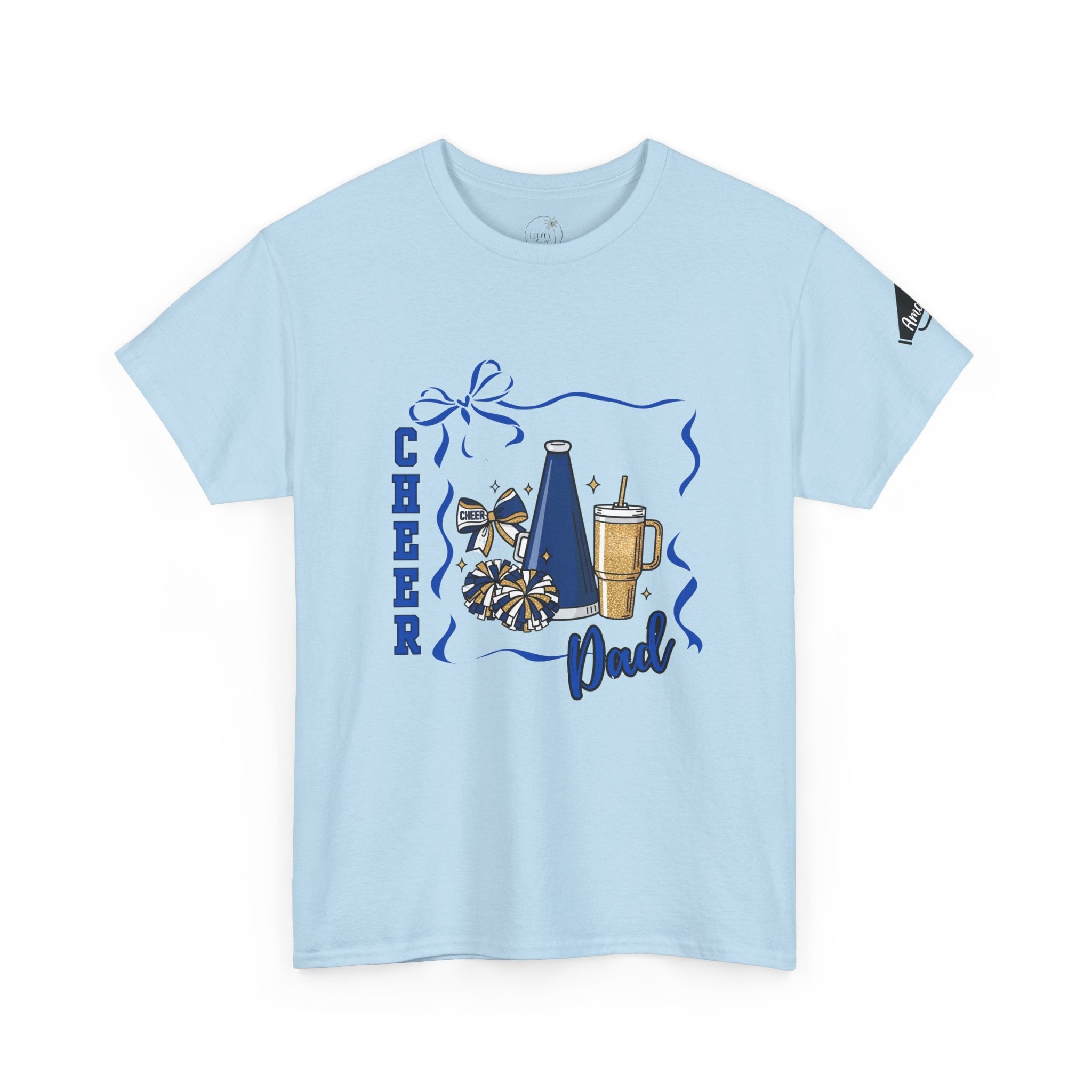 Cheer Dad T-Shirt | Pom Pom, Megaphone, Coffee Graphic