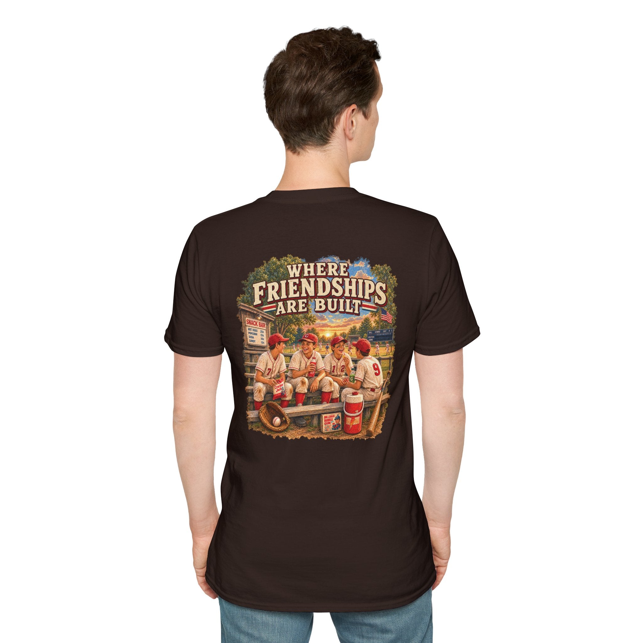 Vintage Baseball Nostalgia Shirt, Where Friendships Are Built Tee, Classic Baseball Fan Shirt, Game Day Graphic Tee, Sports Lover Gift