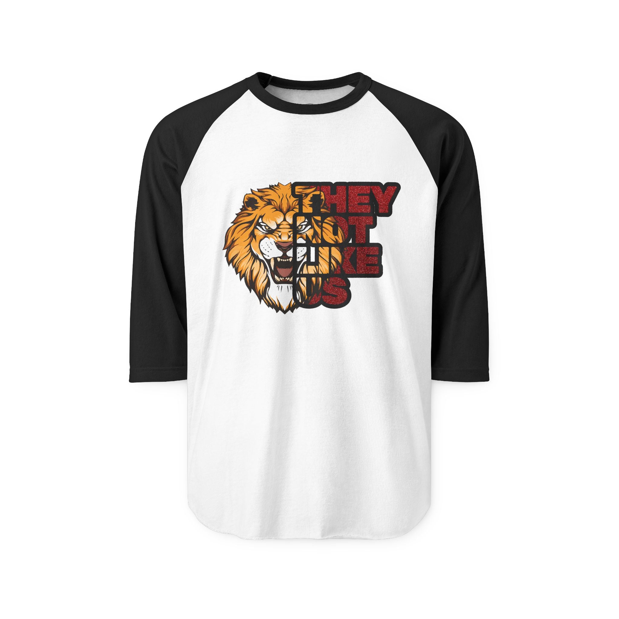 Lion-Inspired Unisex Raglan Shirt | Perfect for Sports Fans, Animal Lovers, Casual Wear, Gifts, Birthdays